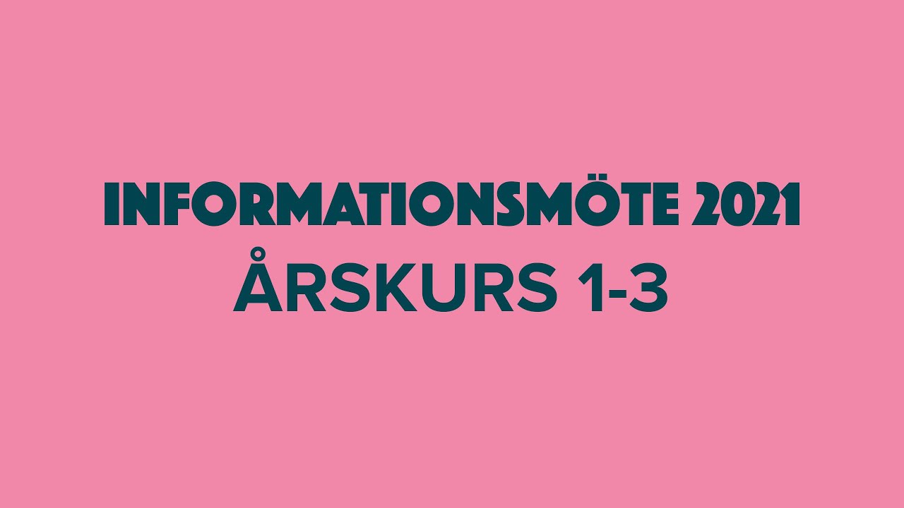 Informationsmöte kollo på Barnens Ö 2021, åk 1-3