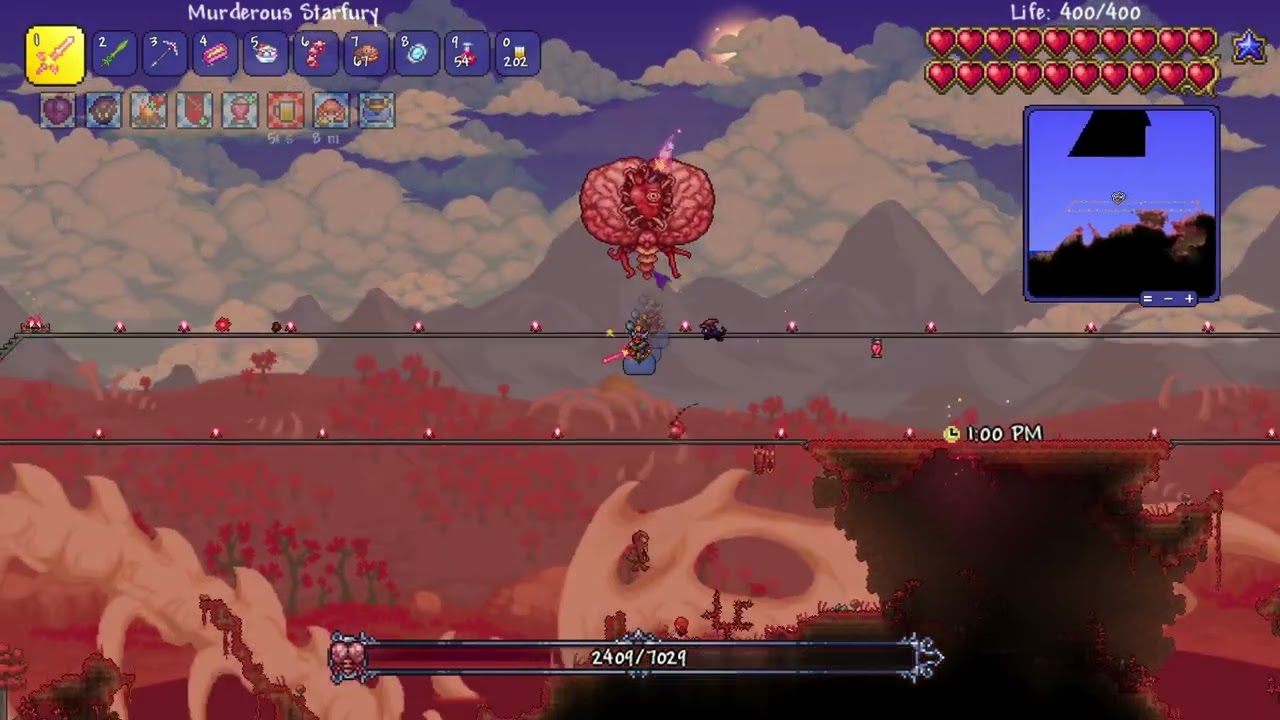 Terraria 1.4.4.7 / Master Mode / Melee / Brain of Cthulhu