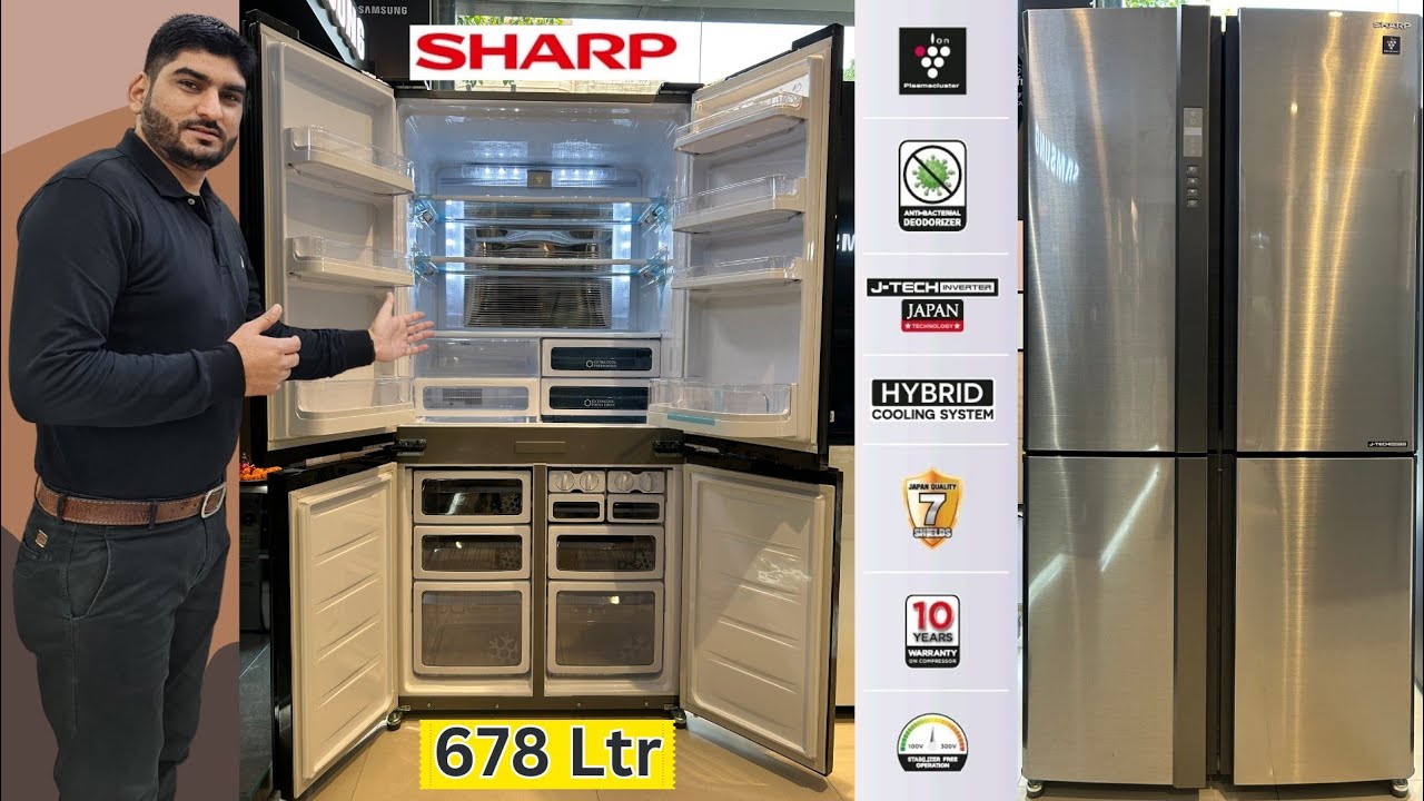 sharp four door refrigerator | SJ-EP70F-SL | sharp refrigerator | sharp 678 ltr refrigerator | sharp