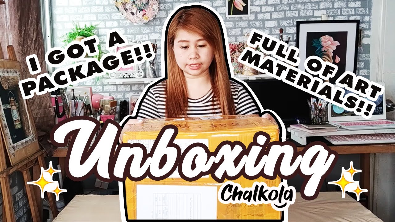 Part 1: UNBOXING MY NEW ART MATERIALS I RECEIVED FROM CHALKOLA | MaeSomething