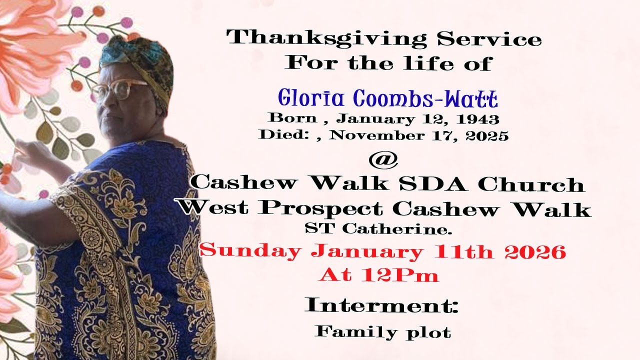 Thanksgiving Service For the life of Gloria Coombs-Watt