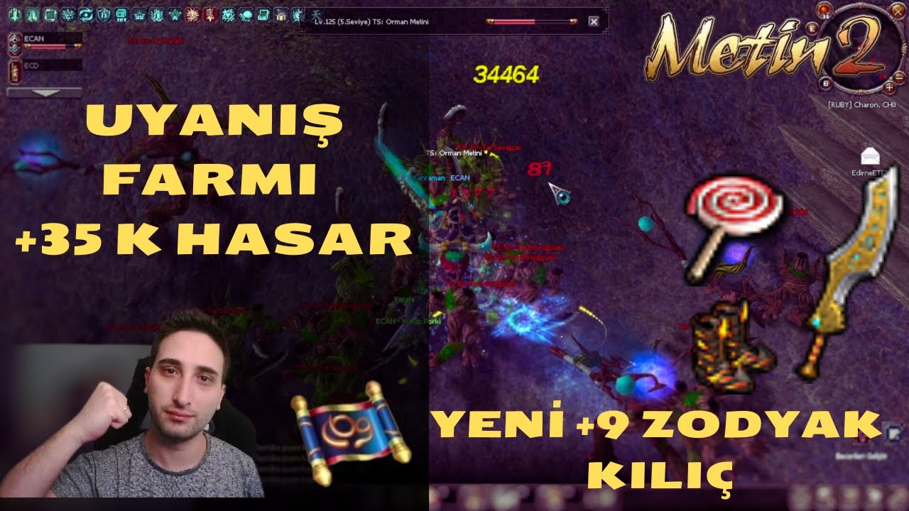 METİN2 UYANIŞ FARMI! +35K METİN HASARI! YENİ +9 ZODYAK KILIÇ! YENİ İTEMLER! #metin2 #metin2ruby
