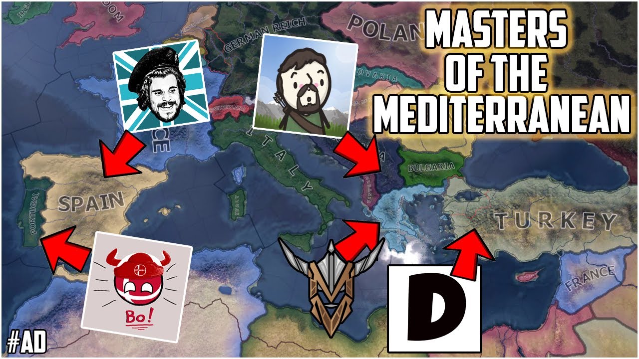 Hearts of Iron 4 Massive Mediterranean Collab (Feedback, Dankus, Bokoen, Mordred & Paradox)