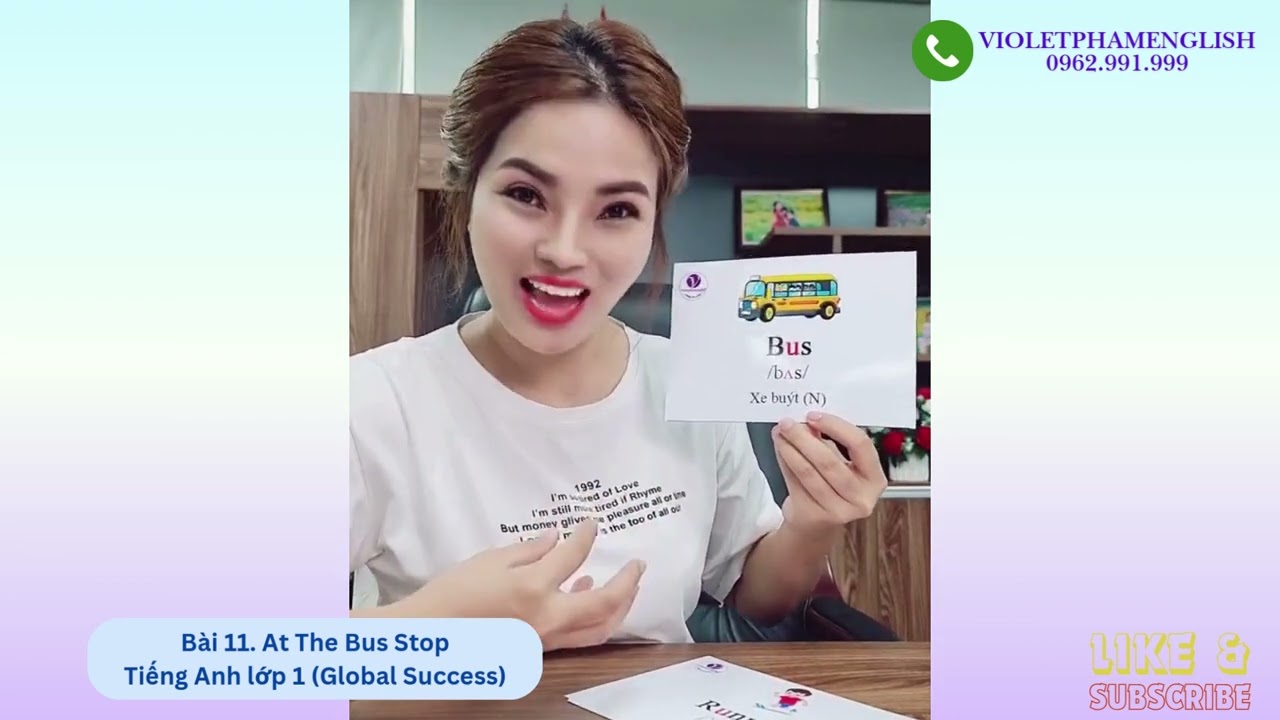 Bài 11.  At The Bus Stop - Tiếng Anh lớp 1 (Global Success) | Cô giáo Violet Pham