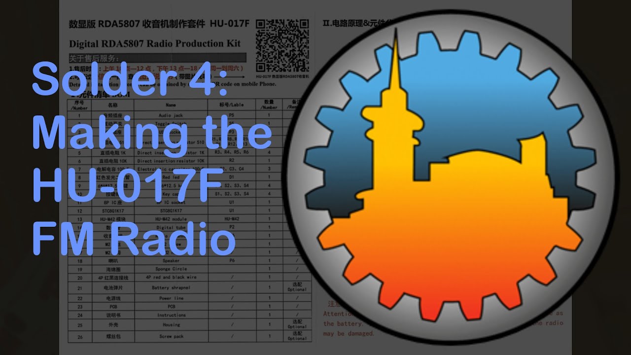 Solder 4: Making the HU-017F FM Radio kit