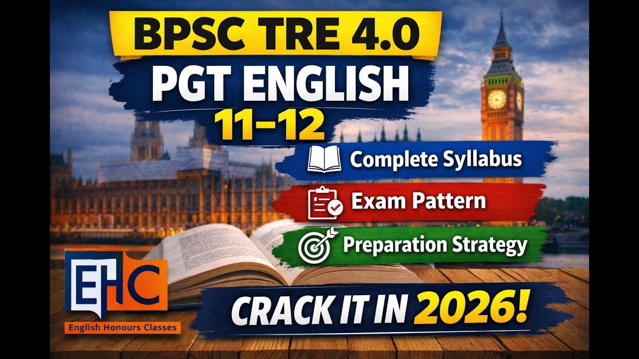 BPSC TRE 4.0 PGT English 11&ndash;12 | Complete Syllabus, Exam Pattern & Preparation Strategy 2026