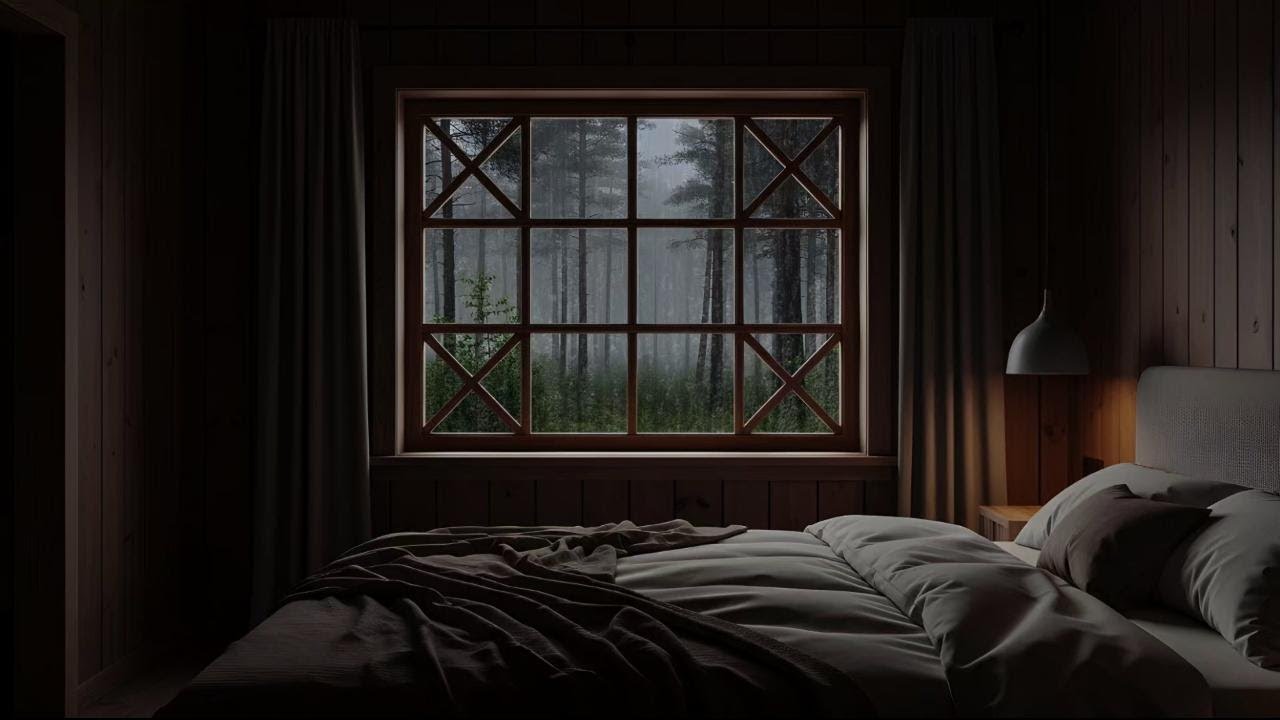 Deep Sleep Piano and Rain Ambience for Insomnia Relief, Night Calm, Relaxation, Work and Study