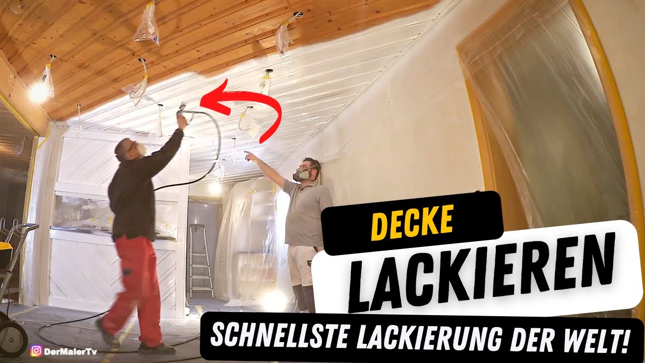 Decke LACKIEREN im Airless verfahren I Wagner 350 M Airless TEST