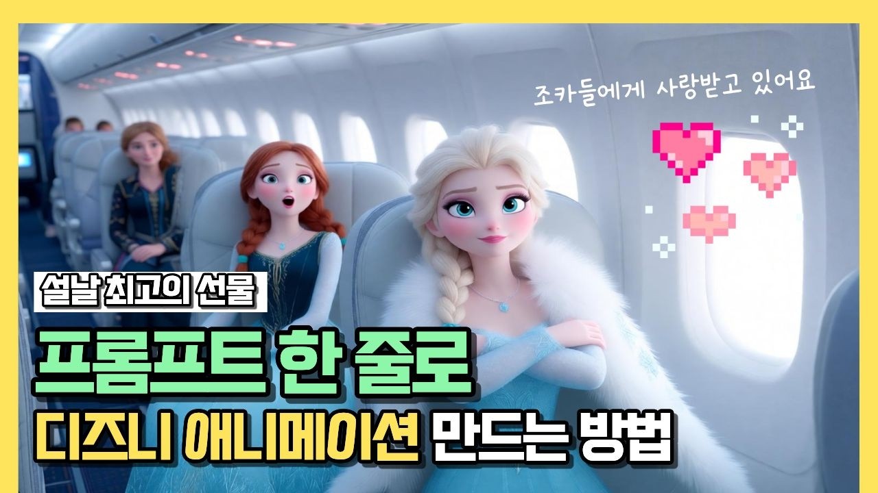 AI 도구 하나로 50분 디즈니 영상 뚝딱! 초보자도 캐릭터 일관성 완벽하게 유지 가
