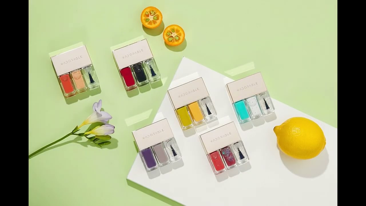 🧡 Adorable Vegan Peel-Off Nail Polish &ndash; 6 Sweet Shades! 🍒