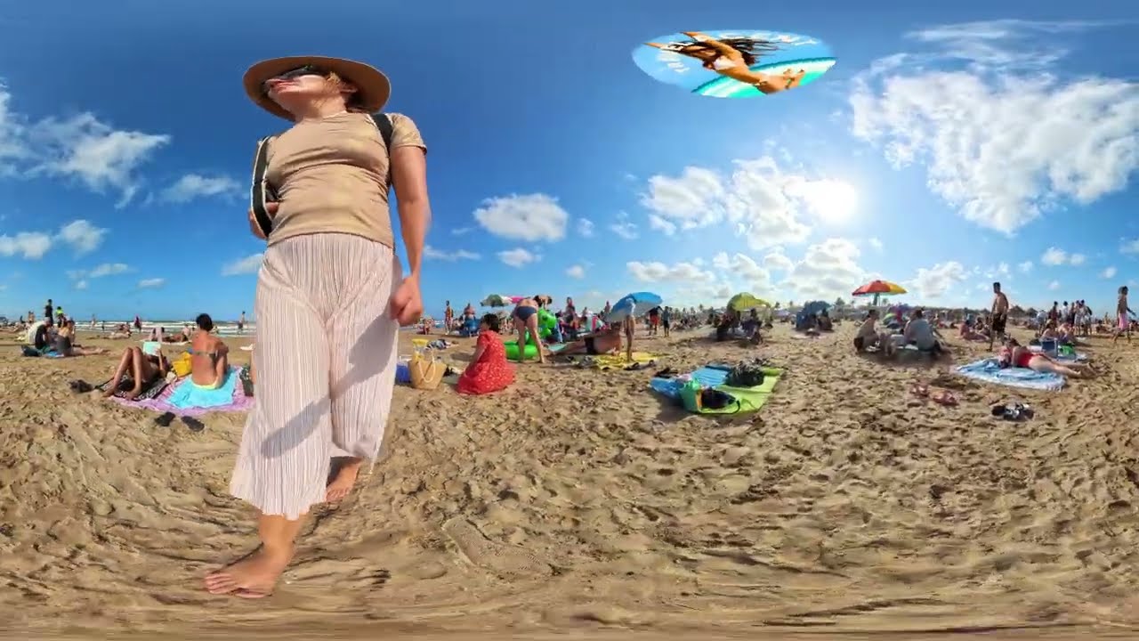 Beach La Marina | VR 360&deg; | Virtual 3D Beach Walking Tour | 20 August 2024  | 5.7K 60FPS