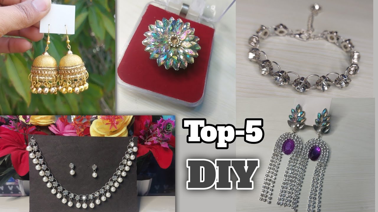 DIY Jewellery Set | Necklace, Ring, Bracelet, Earrings | Easy Handmade Ideas @CreativityCorner5555