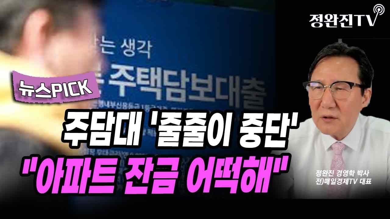 [뉴스픽]주담대 '줄줄이 중단'...