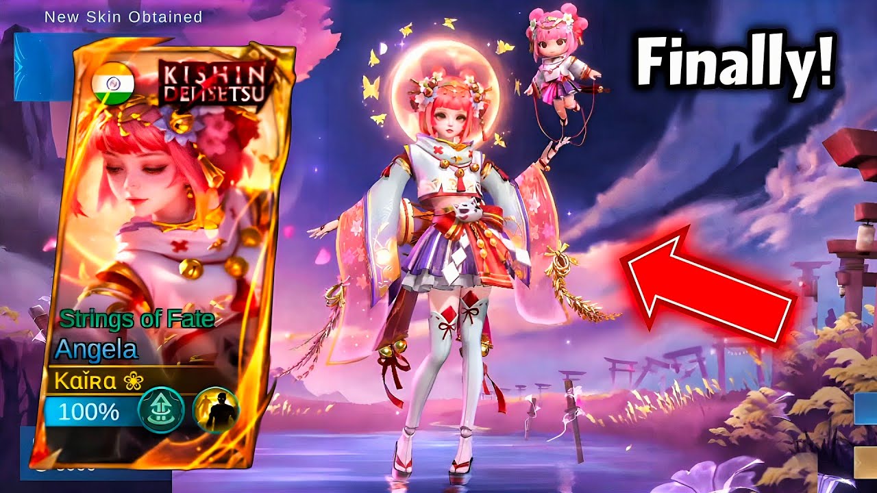 REVIEW ANGELA KISHIN SKIN!💖 GLOBAL ANGELA GAMEPLAY🌸🥰