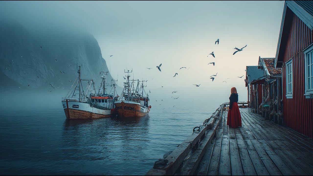 Sounds of Hiraeth – Lofoten Islands | Nordic Aurora Cinematic AI Music Video