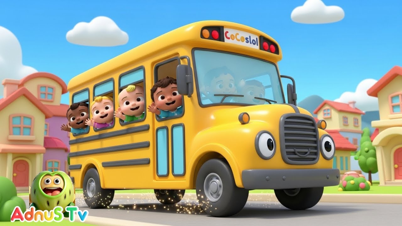 Колеса автобуса 🚍 | Веселые детские стишки в стиле Кокомелон