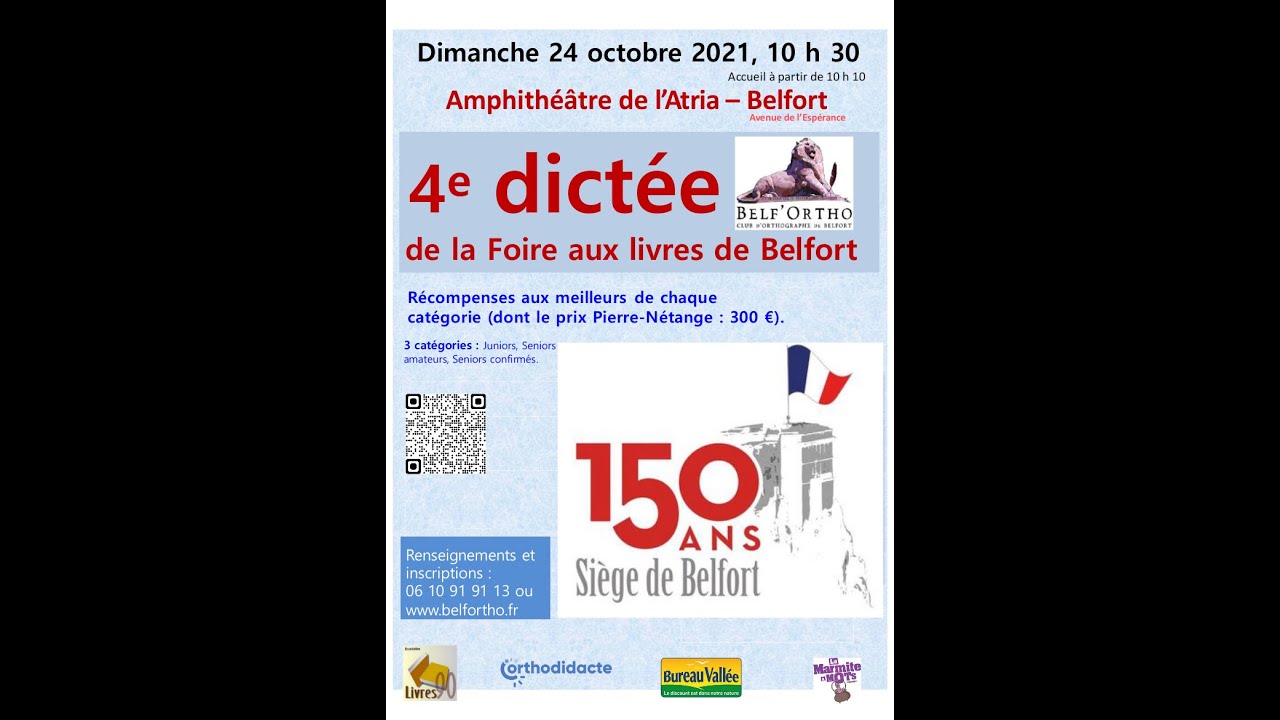 4e dictée de la Foire aux livres de Belfort – Un texte de Philippe Dessouliers