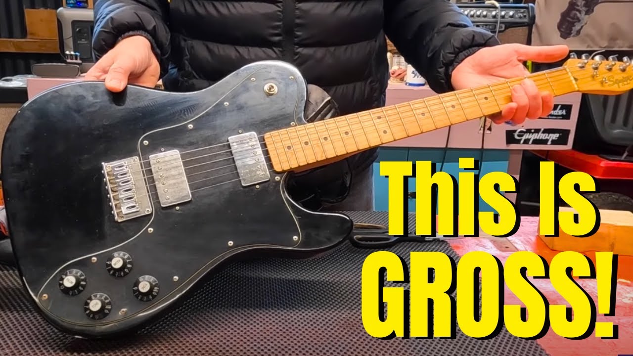 I Bought the DIRTIEST Guitar on eBay! Squier Telecaster Custom