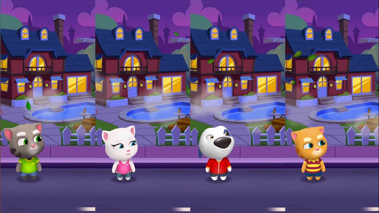 Talking Tom Las Vegas Talking Tom Vs Talking Angela Vs Talking Hank Vs Talking Ginger Gameplay