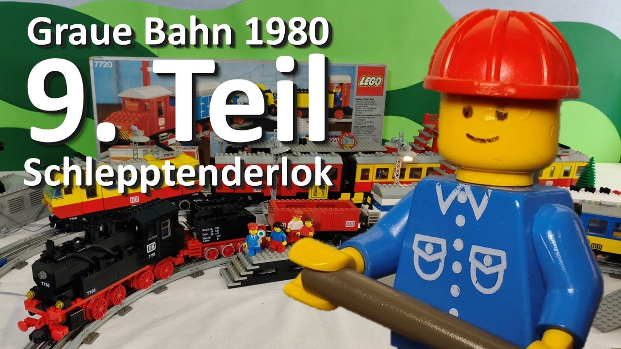 LEGO® 12V Schlepptender Dampflok 7750 als 9. Teil der Grauen Eisenbahn von 1980