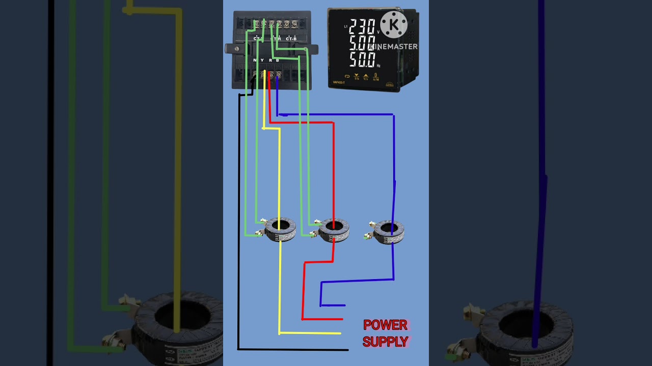 electrical wiring or vaf digital meter with CT