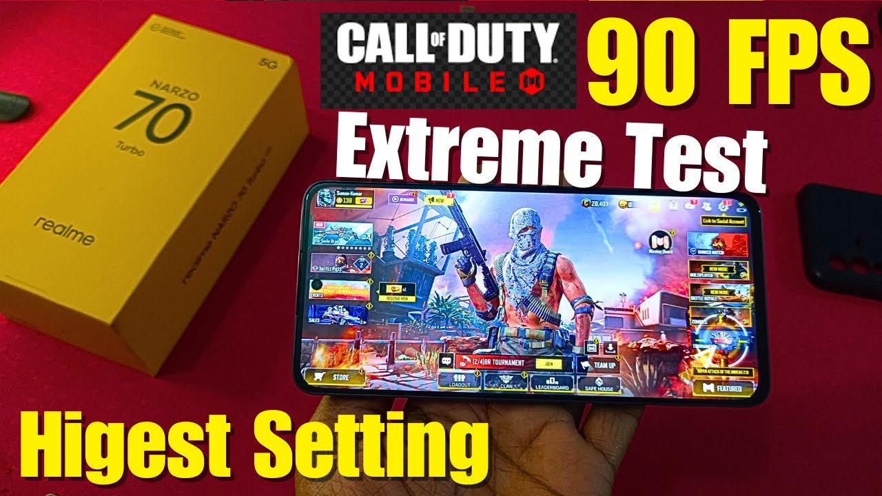 Realme Narzo 70 Turbo COD - Call Of Duty Full HIGH Setting Shocking 90 FPS Gaming Test