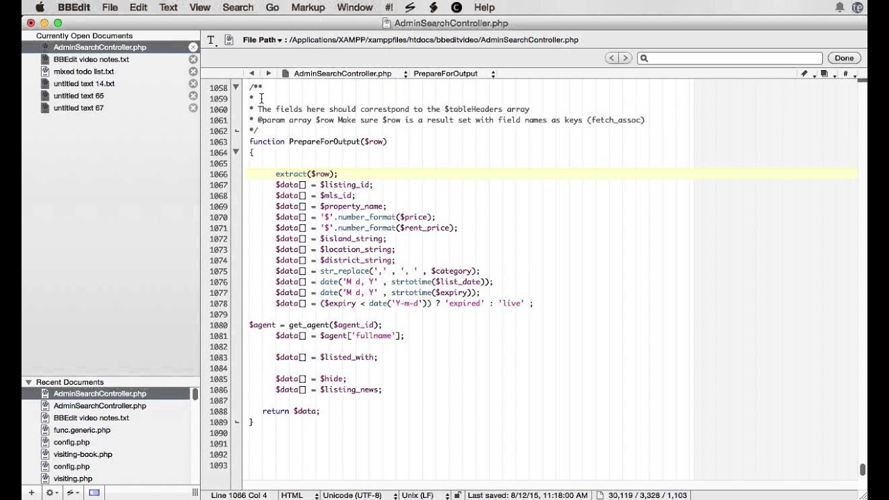 bbedit03 BBEdit rectangular selection