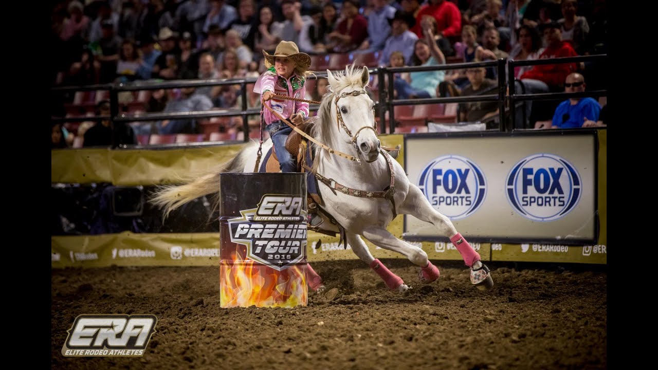 Chayni Chamberlain holds the fastest time of the ERA Premier Tour in the Barrel Racing