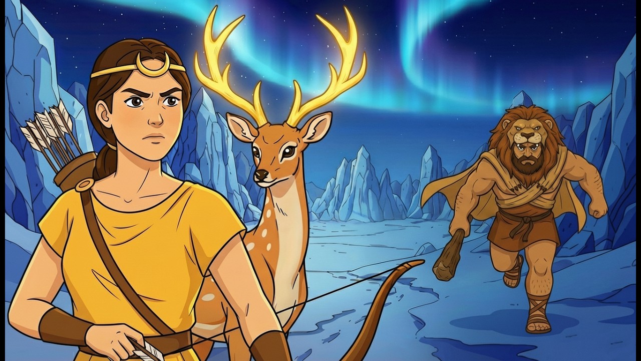 Héraklès : La Biche de Cérynie 🦌 Comment la capturer sans la blesser? | 3e Travail | MYTHOS