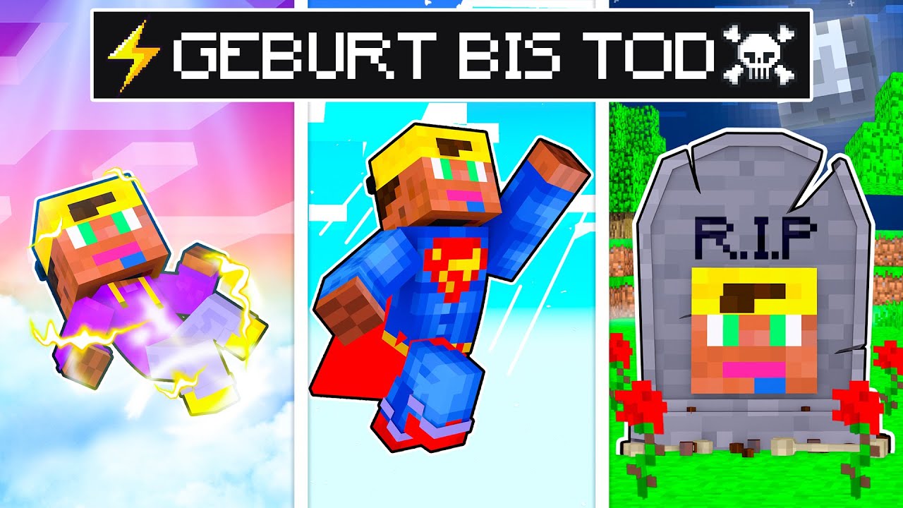GEBURT bis TOD als SUPERMAN in Minecraft!