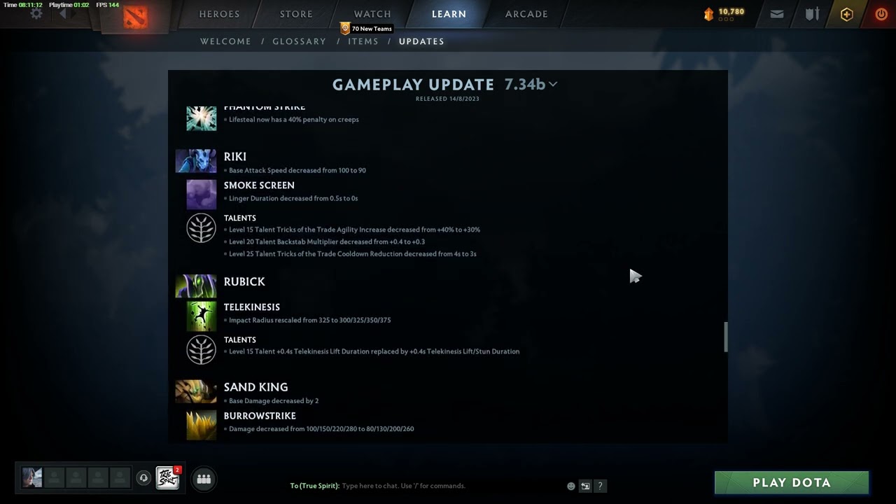 Dota 2 - 7.34B Update
