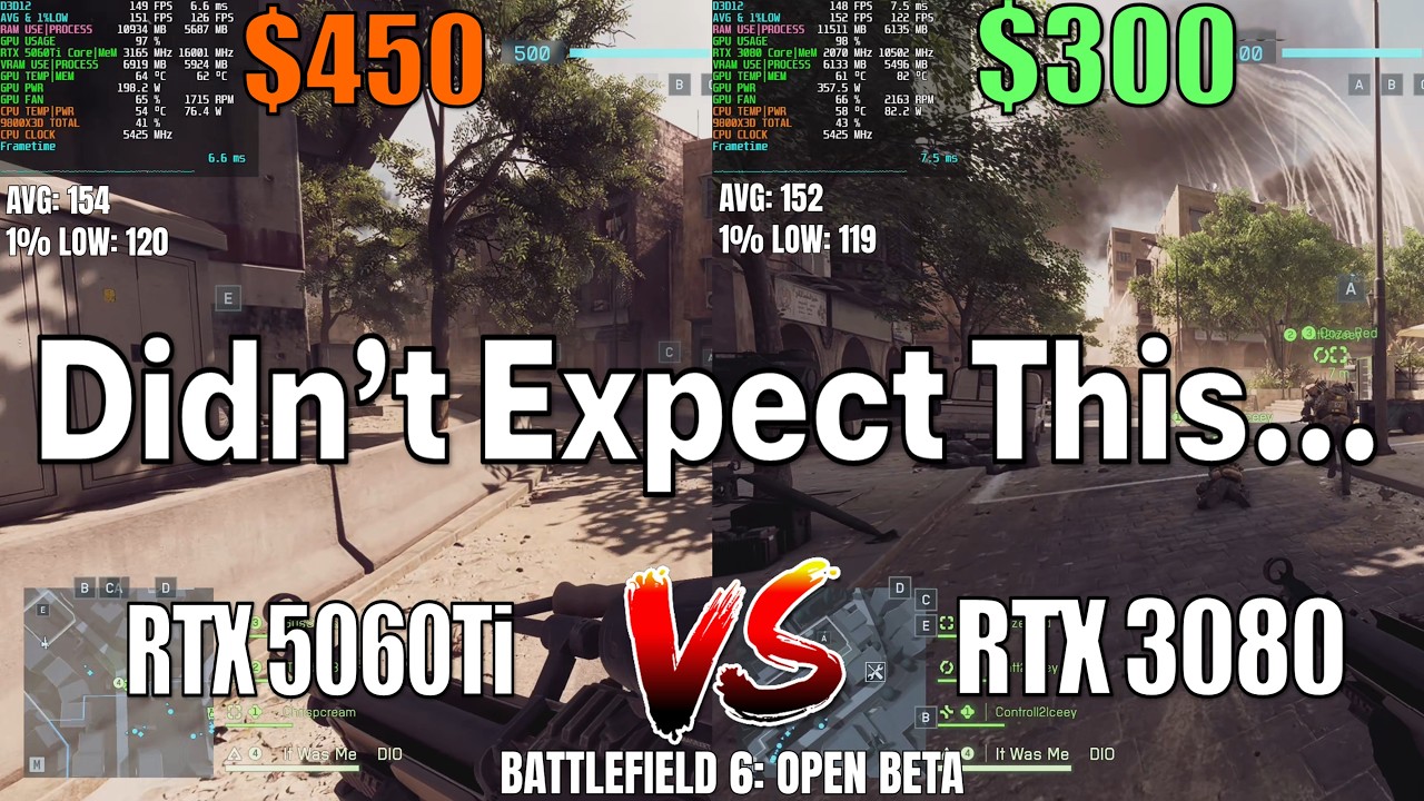 NEW RTX 5060 Ti vs USED RTX 3080 — You Won’t Believe the Results!