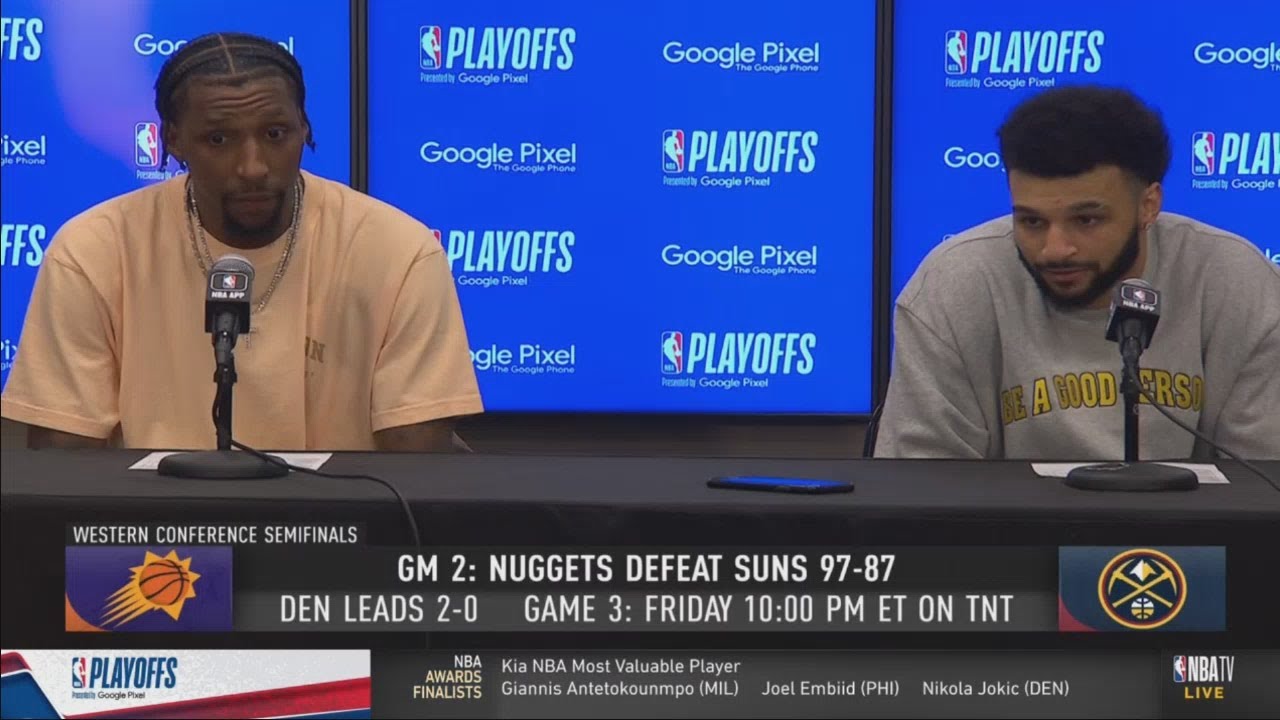 Jamal Murray & Kentavious Caldwell-Pope Postgame Interview | Denver Nuggets beat Phoenix Suns 97-87