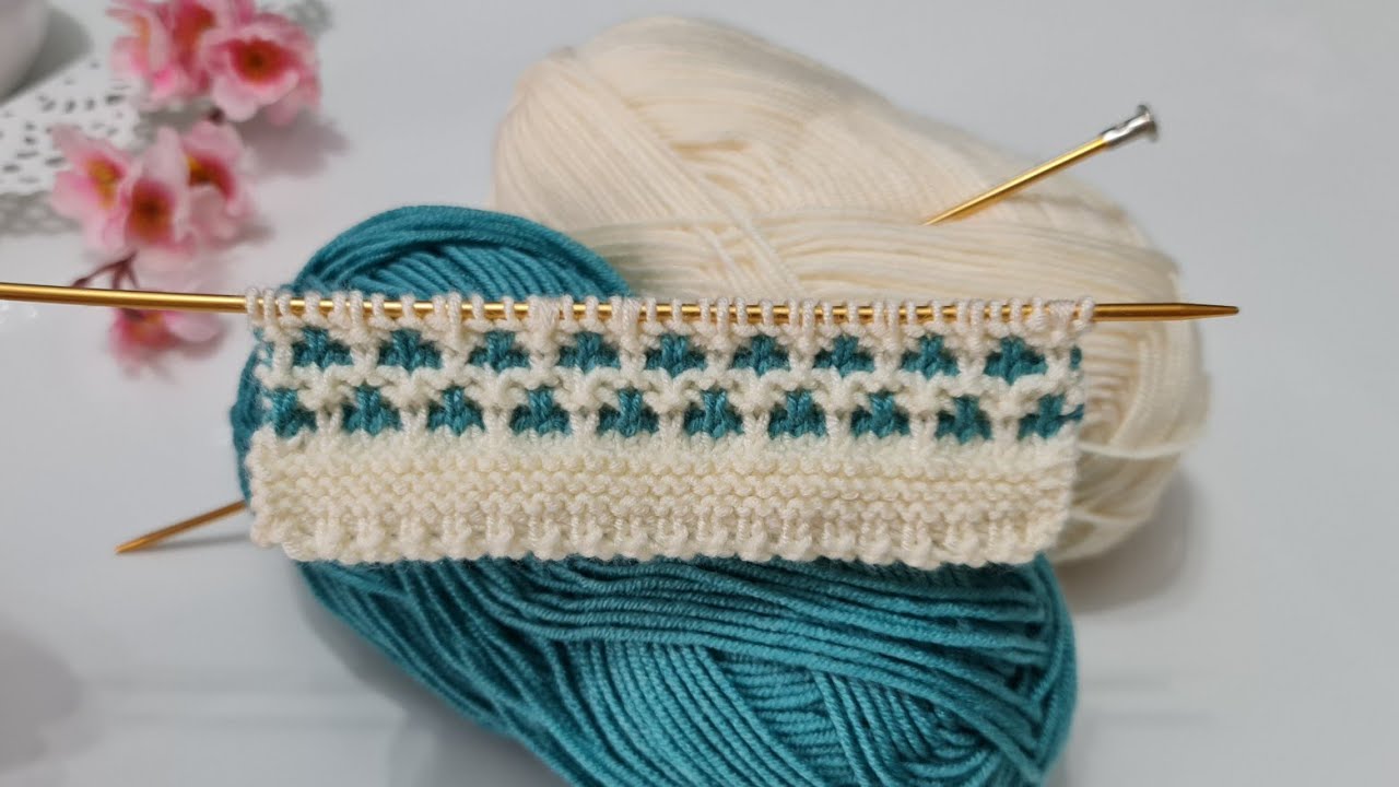 İki renkli muhteşem yelek hırka örgü modeli / two-color gorgeous knitting pattern