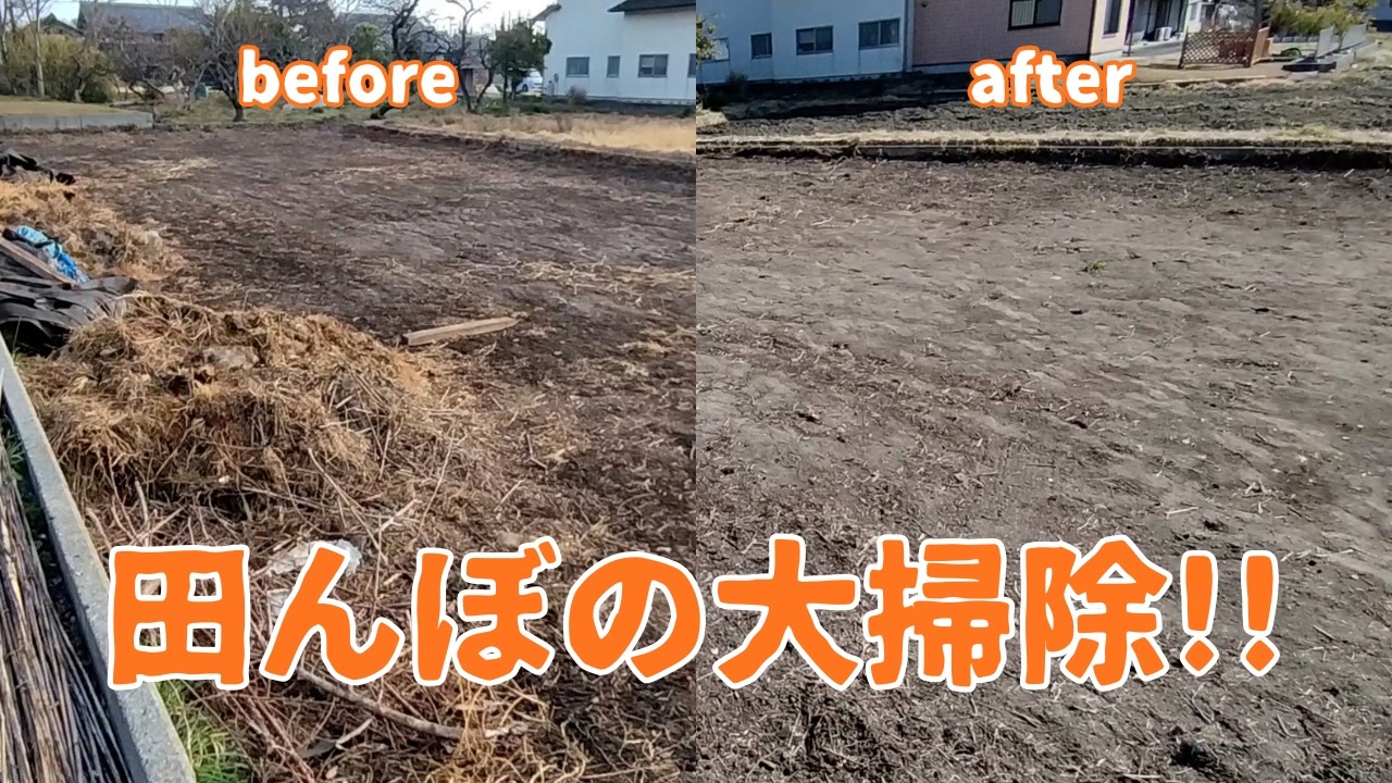 【古民家DIY】荒れた田んぼを再生する part3【開墾】