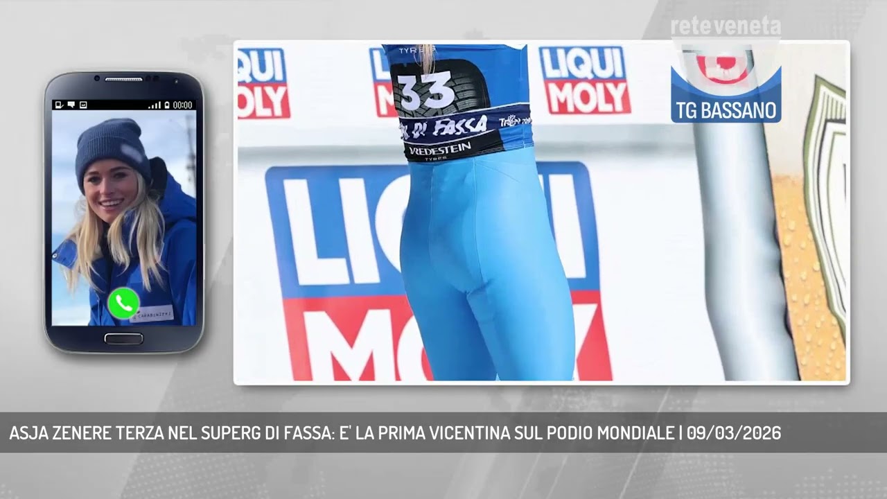 ASJA ZENERE TERZA NEL SUPERG DI FASSA: E' LA PRIMA VICENTINA SUL PODIO MONDIALE | 09/03/2026