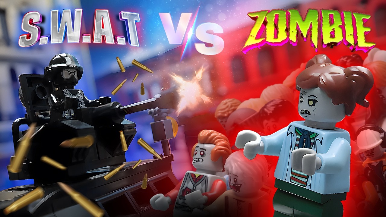 S.W.A.T. Save School from Zombies - Lego Zombie Apocalypse Episode 24