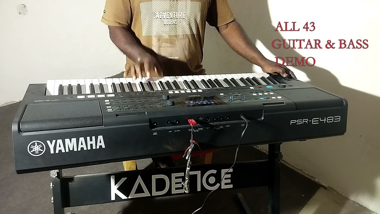 YAMAHA PSR e-e483 | all 43 guitar & bass demo