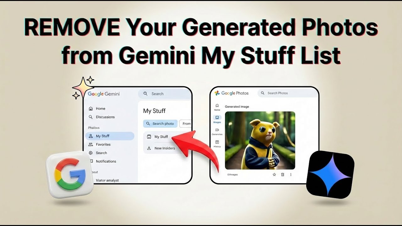 How to REMOVE Your Generated Photos from Gemini  My Stuff  List