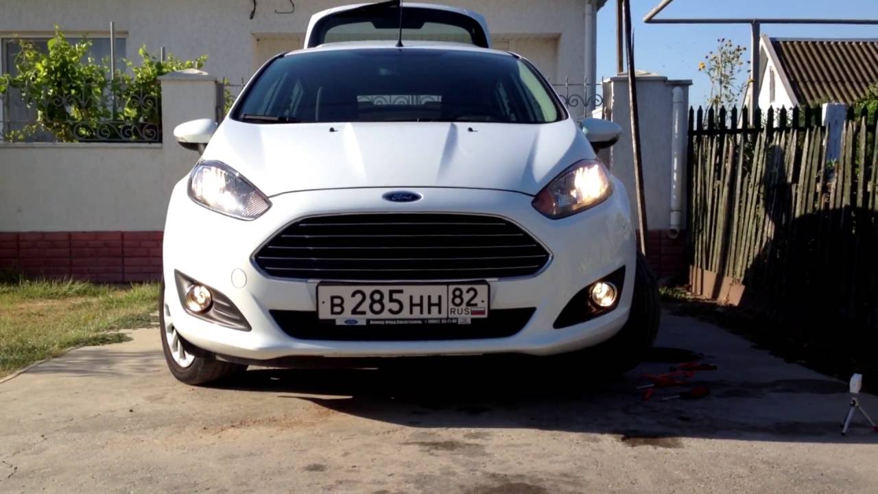 Установка китайских противотуманных фонарей на Ford fiesta 7.5