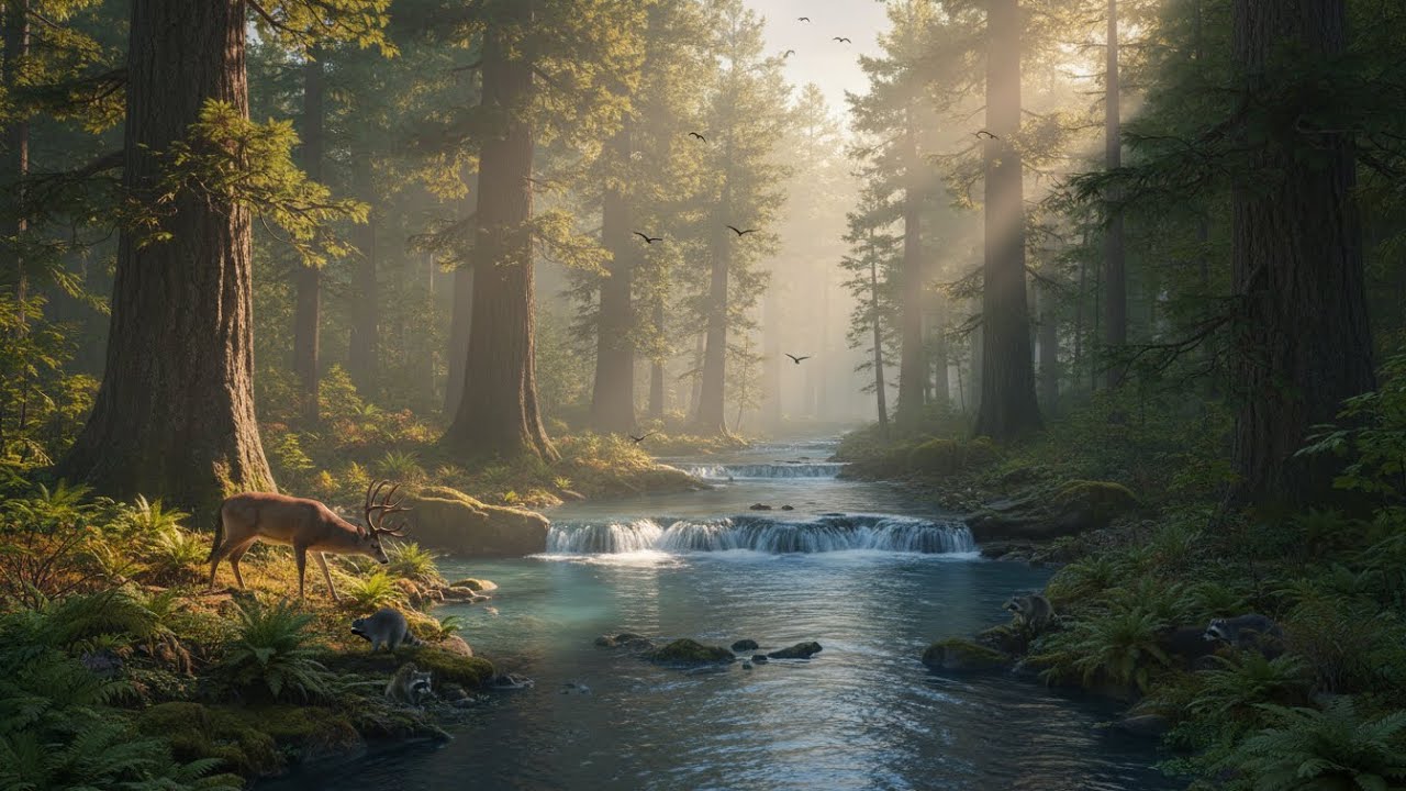 A Day in Nature 🌿 Scenic Relaxation Film  Peaceful Wildlife & Nature Sounds (4K)
