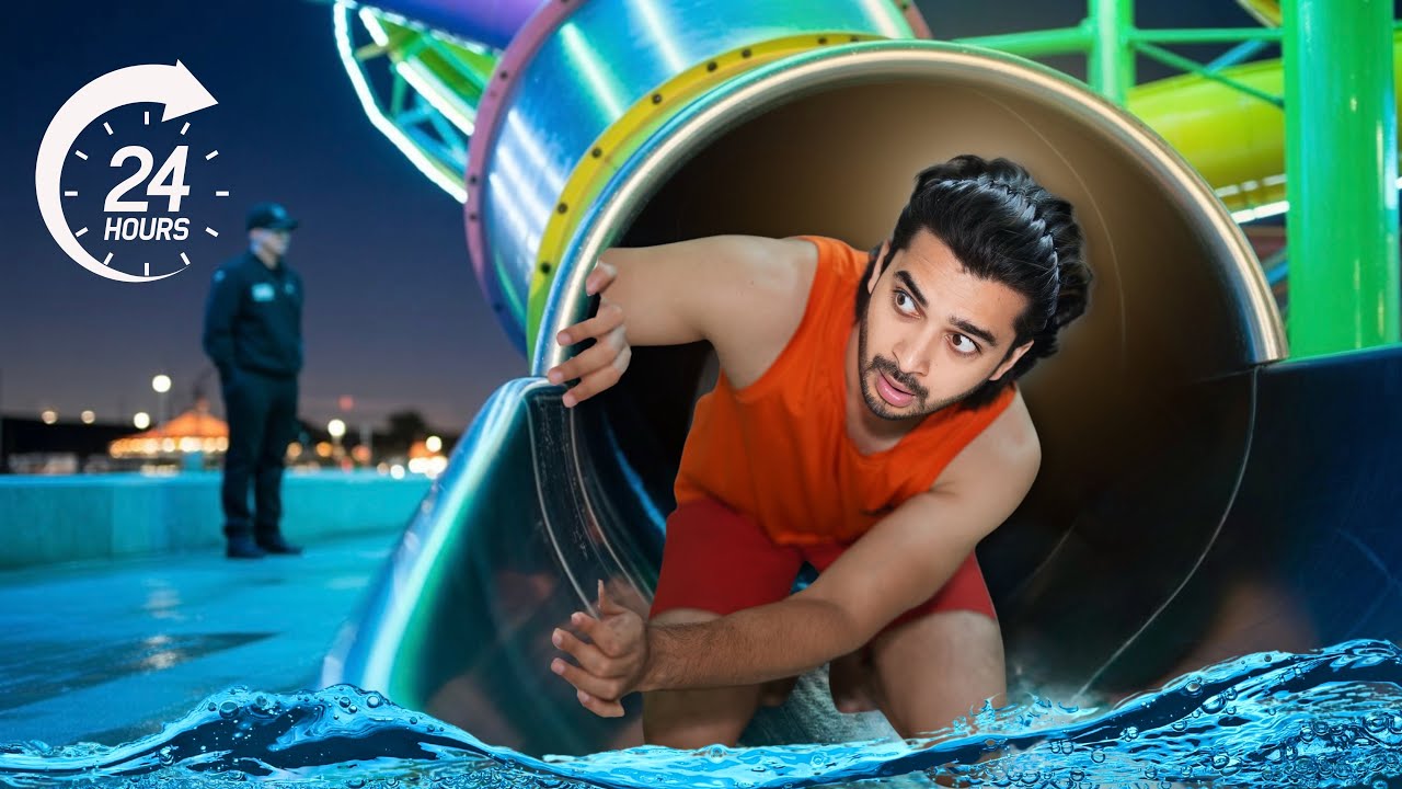 I Secretly Spent 24 Hours in a Water Park🤫 @ZiaKamalOfficial