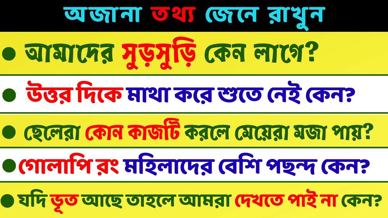 20 Bangla GK Question and Answer | Bangla GK | Bengali GK | Ask Anand