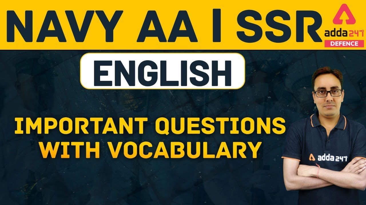 NAVY AA I SSR 2021| English | Important Questions With Vocabulary