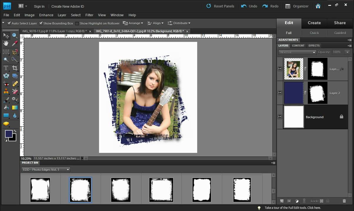 Photoshop Elements - Photo Edge Effects