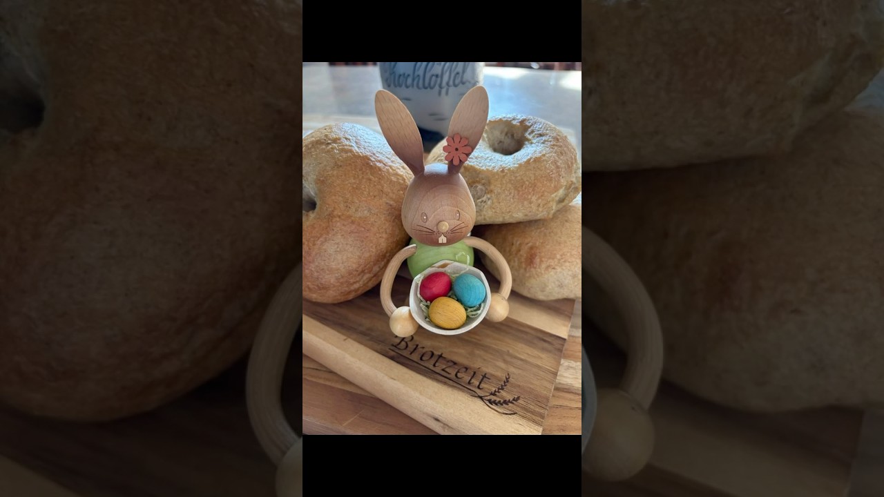 #easter #bagels #wholewheat #bunny #shortsvideo #reels #reelsinstagram #sourdough #homemade #jam