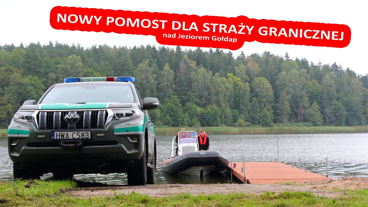 Symboliczne przekazanie do użytku pomostu na Jeziorze Gołdap