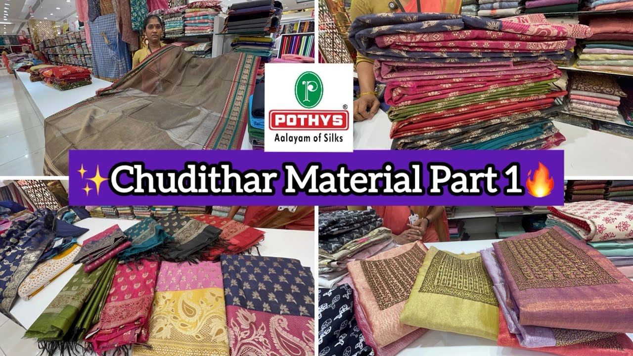 💥Chudithar Material Collections/Pothys Discount Sale 🔥