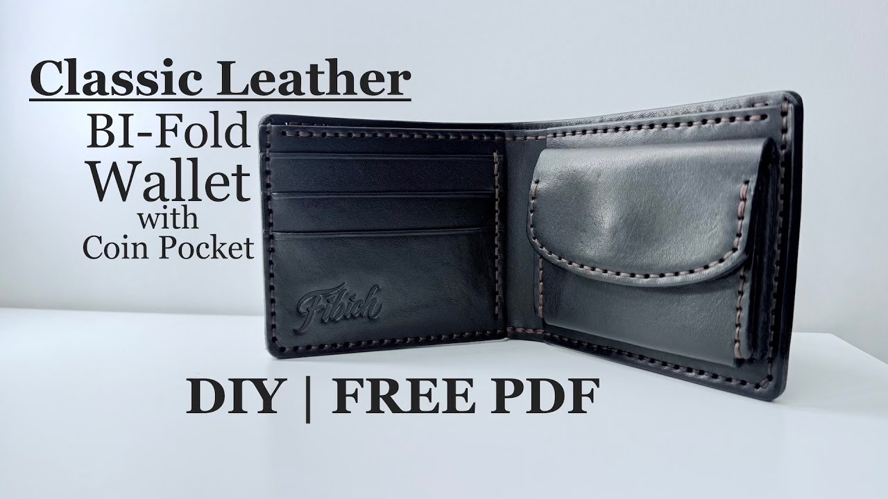 DIY Leather Bi-Fold Wallet with Coin Pocket | Free PDF Pattern