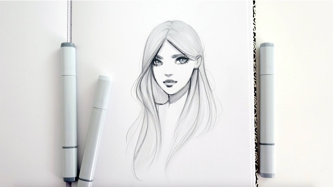 DRAWING CHARACTERS - Three Copic Marker Sketches